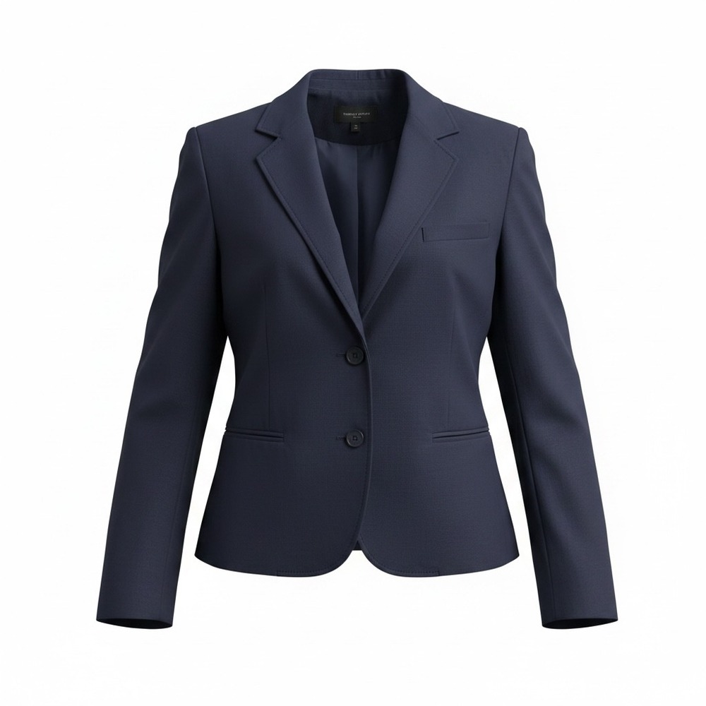 ATM‎ Anthony Thomas Melillo Navy Blue Linen Cotton Blazer Jacket Womens Size 8